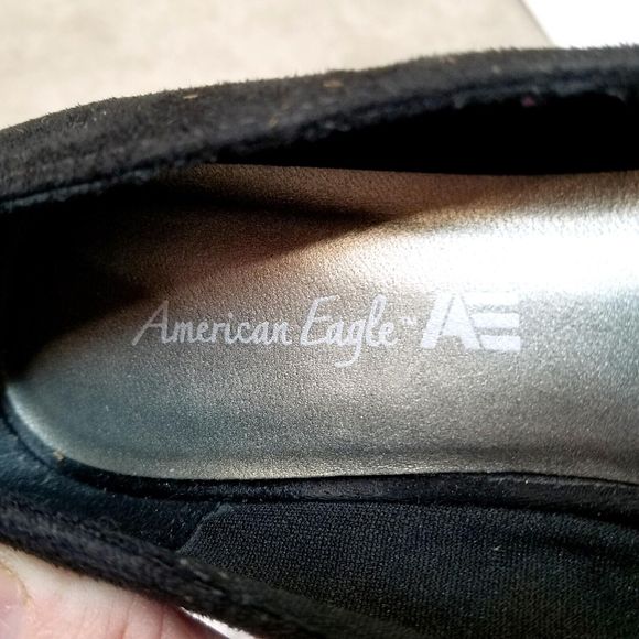 American Eagle Womens 77255 Size 6 Black Slip On Pointed Toe Ballet Flats - Picture 10 of 10